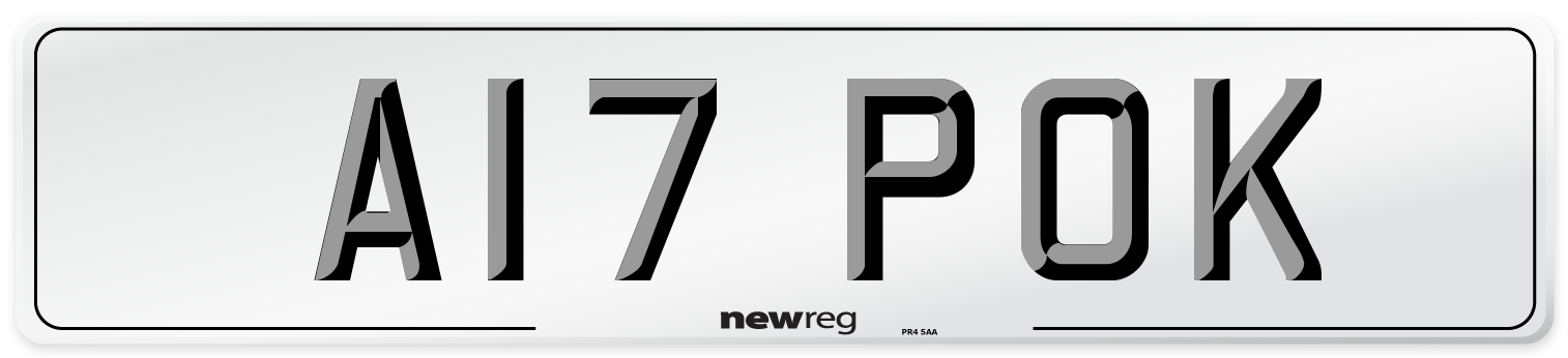 A17 POK Number Plate from New Reg